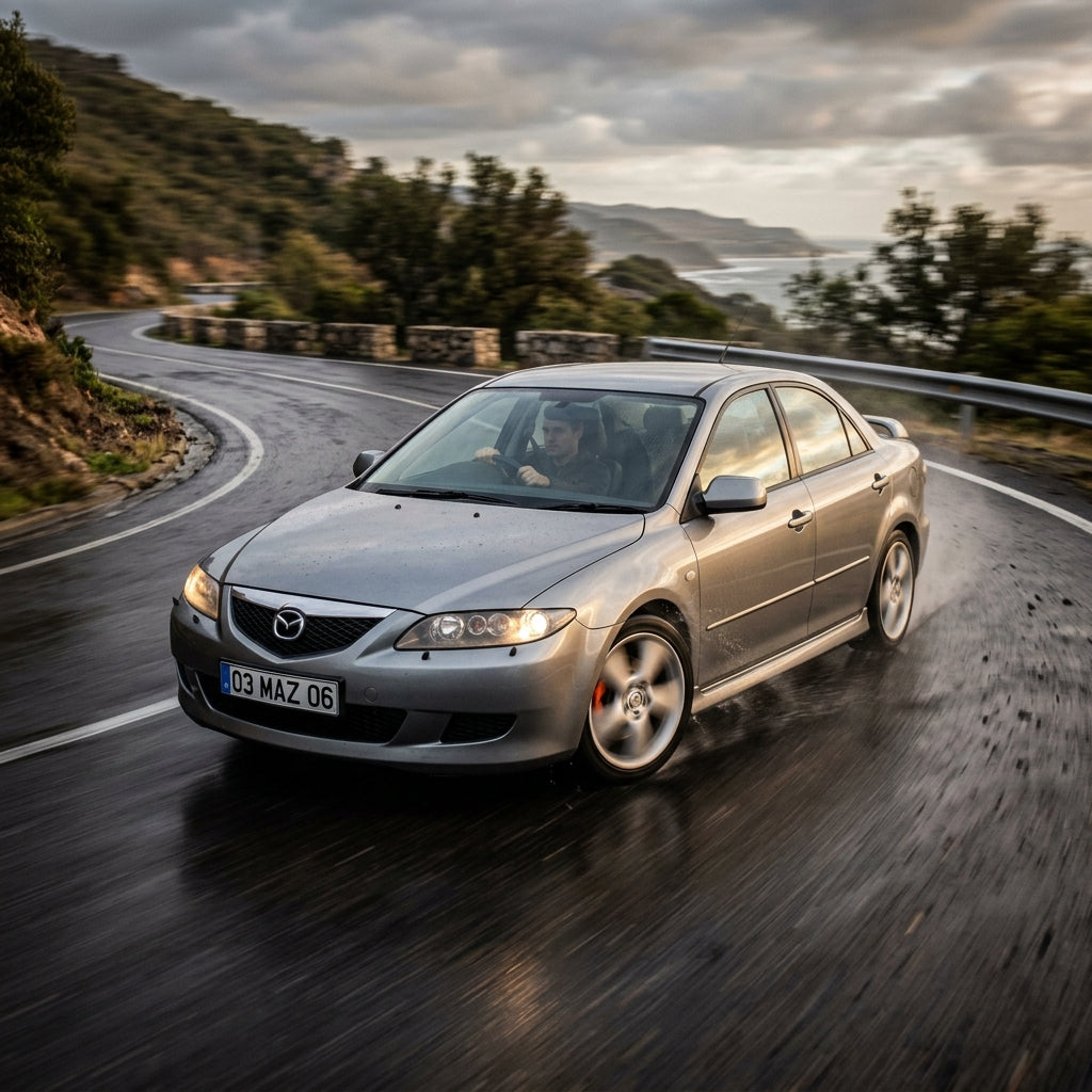 Action Shot: Mazda 6 Driving Fast