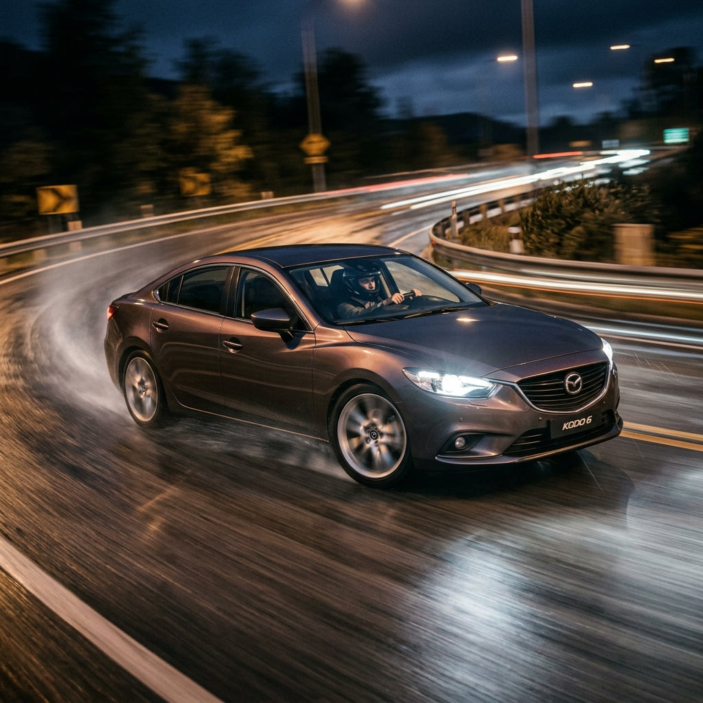 Action Shot: Mazda 6 Driving Fast