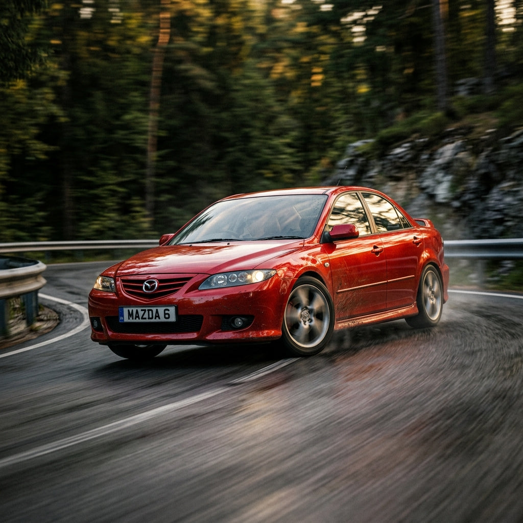 Action Shot: Mazda 6 Driving Fast