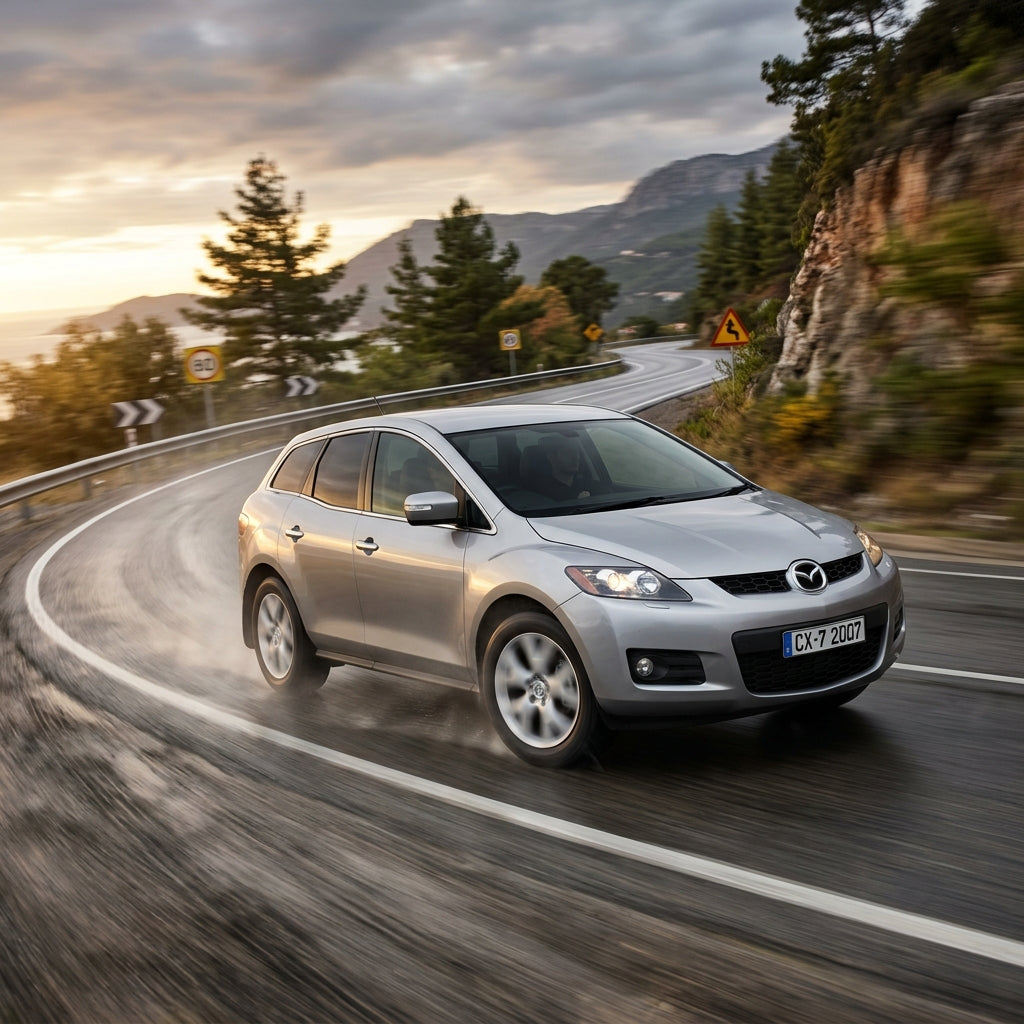 Action Shot: Mazda CX-7 Driving Fast