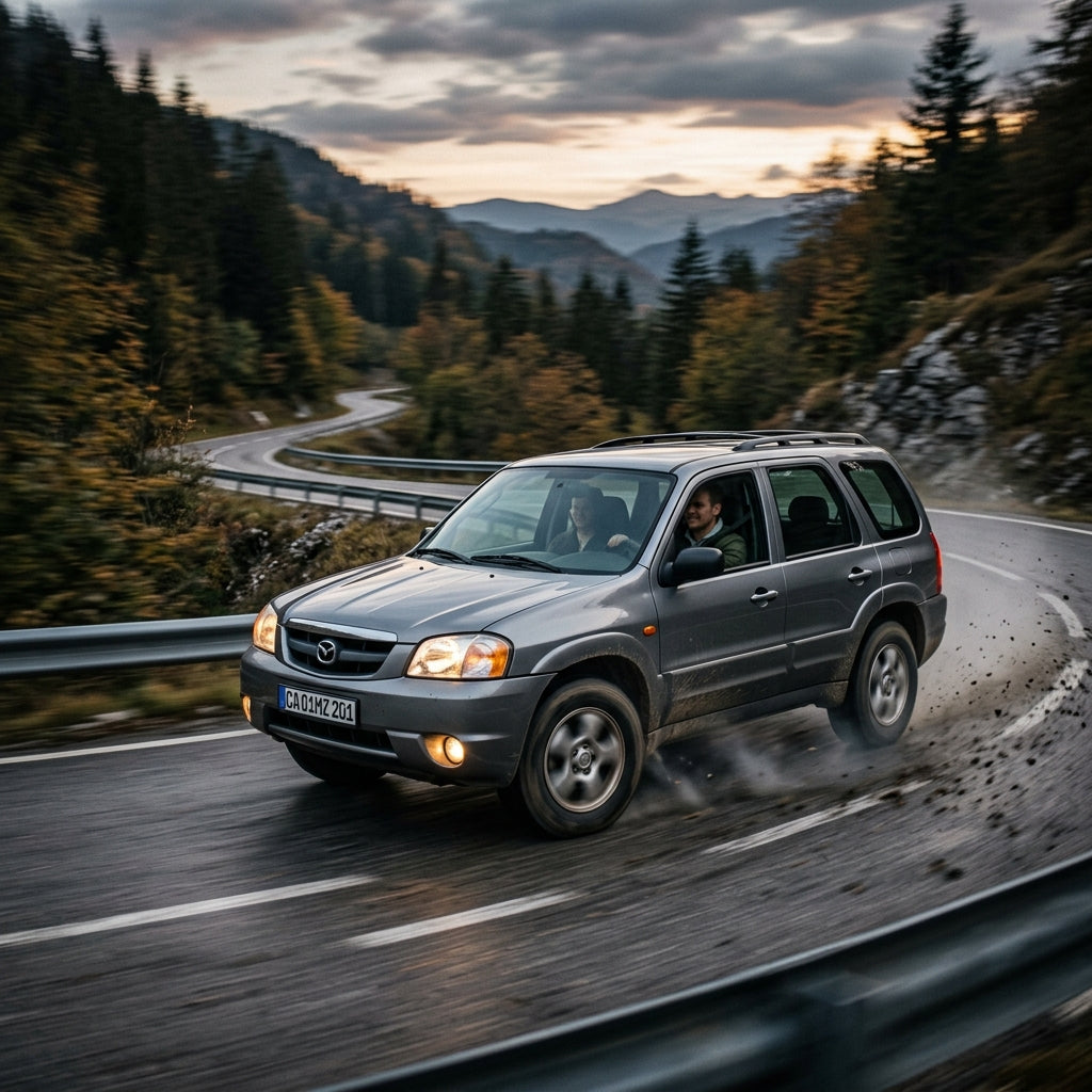Action Shot: Mazda Tribute Driving Fast