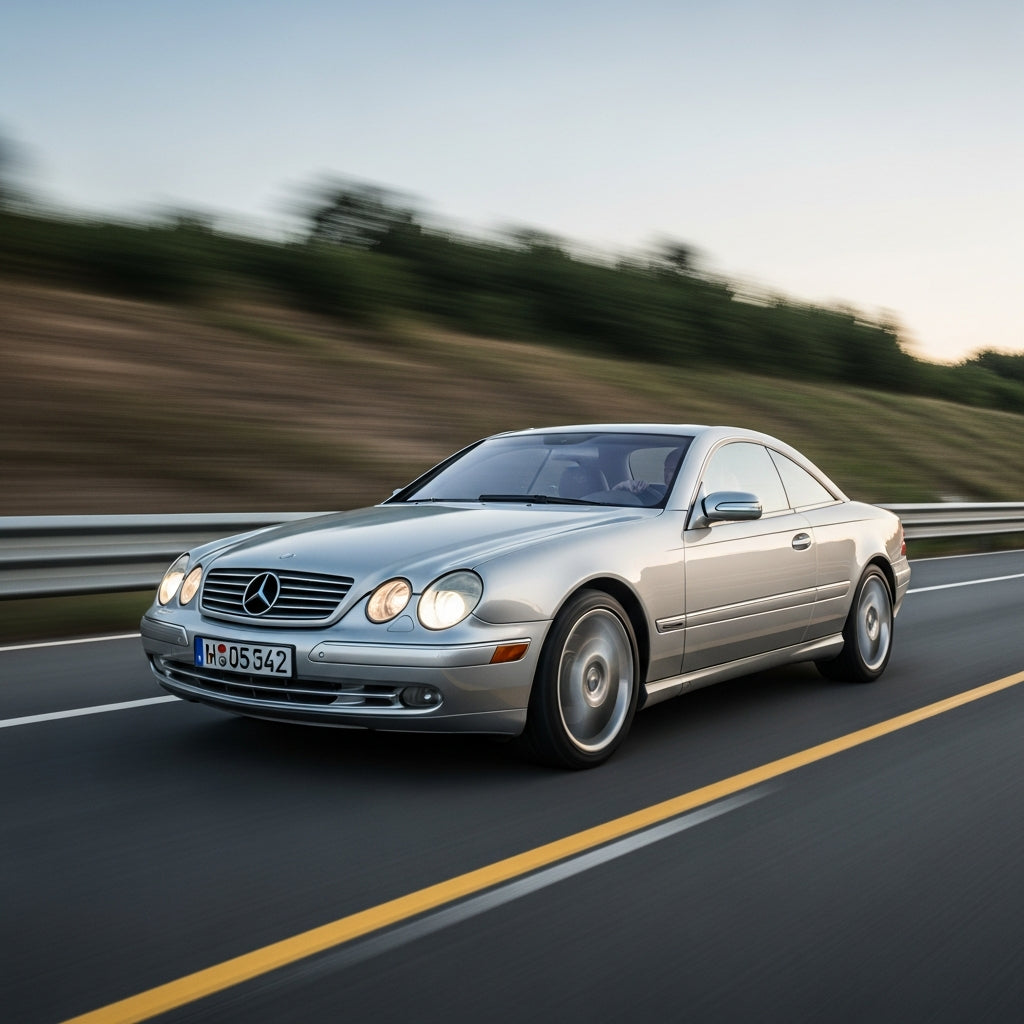 Action Shot: Mercedes Benz CL-Class Driving Fast