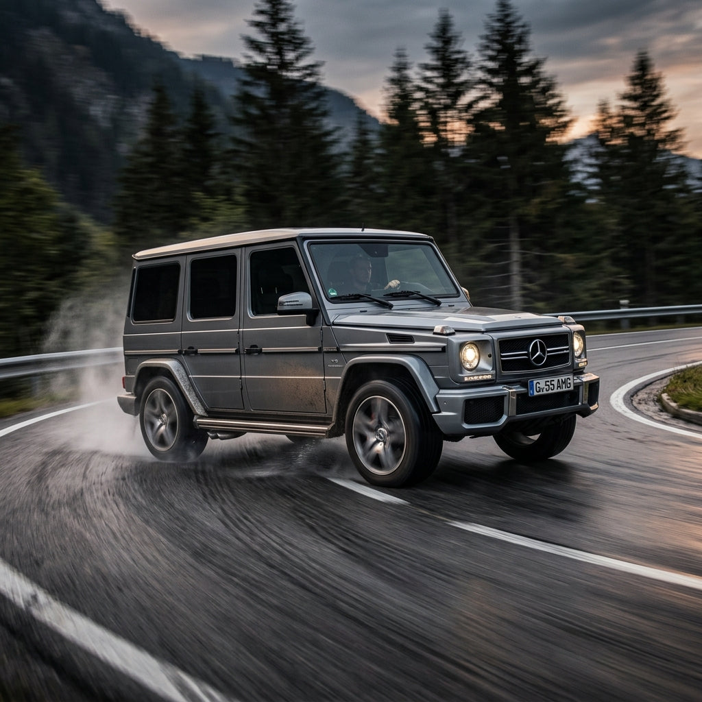 Action Shot: Mercedes Benz G-Class Driving Fast