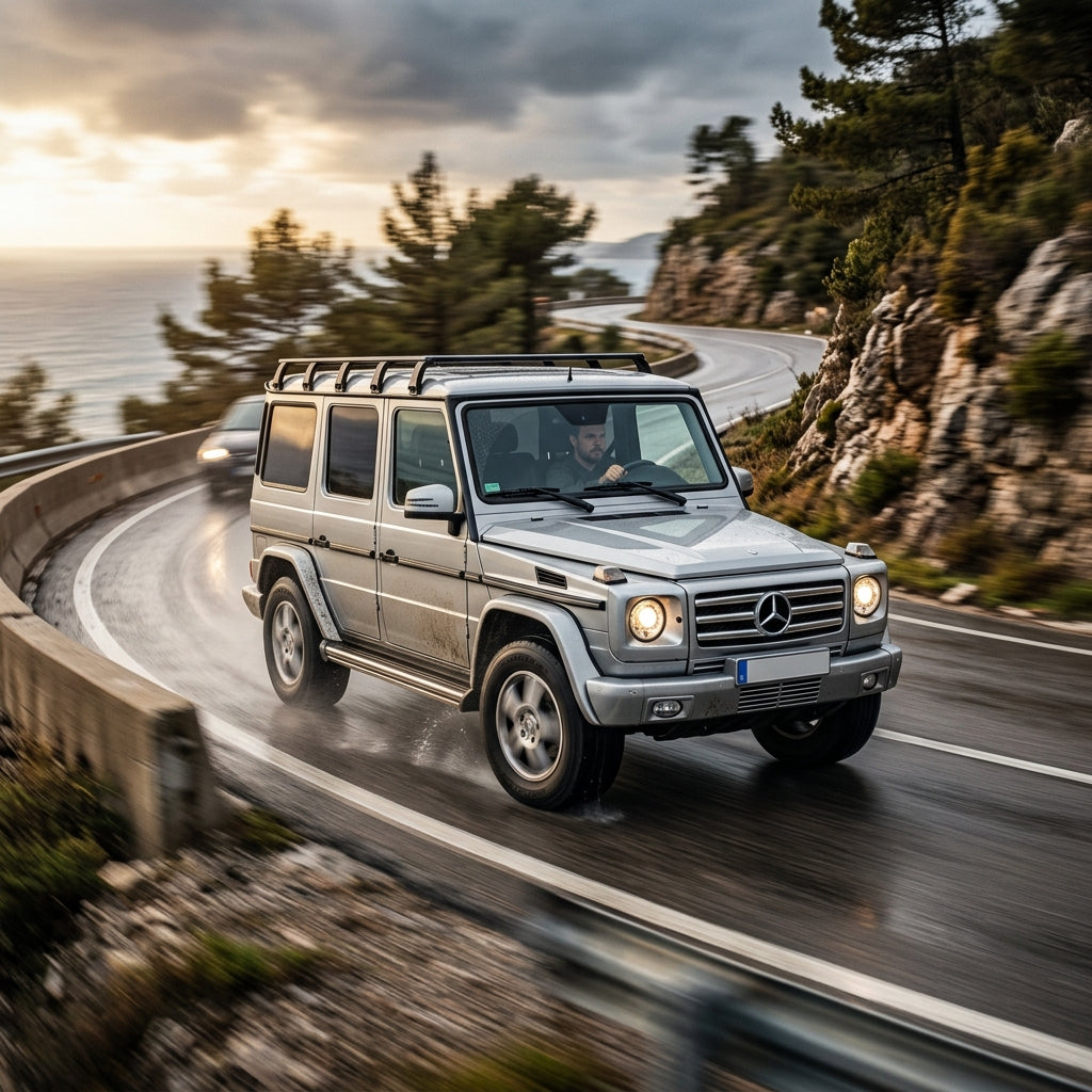 Action Shot: Mercedes Benz G-Class Driving Fast