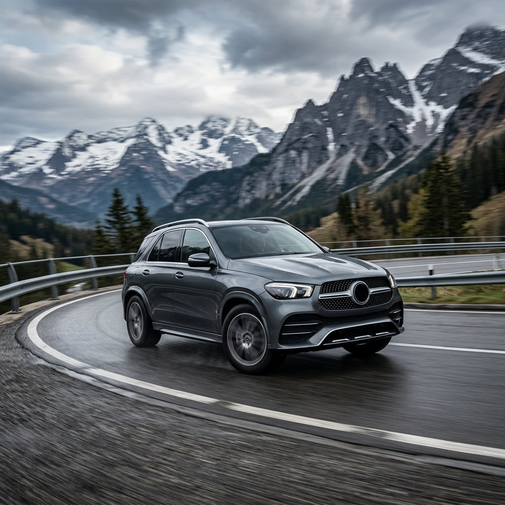 Action Shot: Mercedes Benz GLC-Class,GLE-Class,GLS-Class,SL-Class Driving Fast