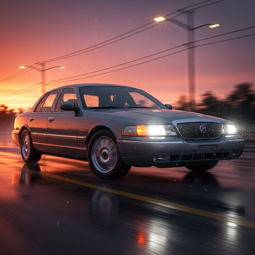 Action Shot: Mercury Grand Marquis Driving Fast