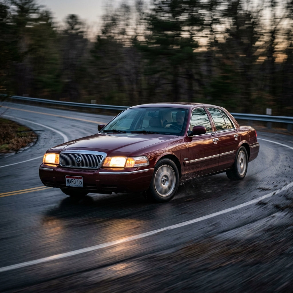 Action Shot: Mercury Grand Marquis Driving Fast