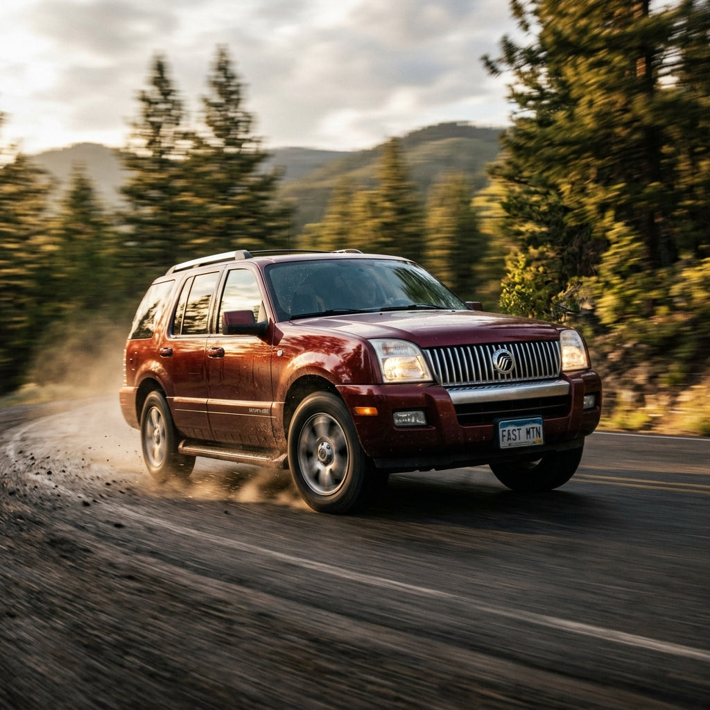 Action Shot: Mercury Mountaineer Driving Fast
