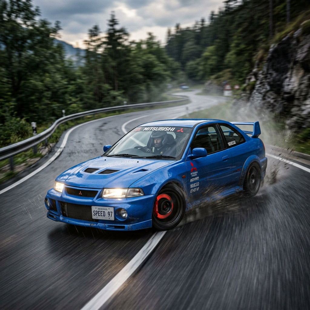 Action Shot: Mitsubishi Mirage Driving Fast