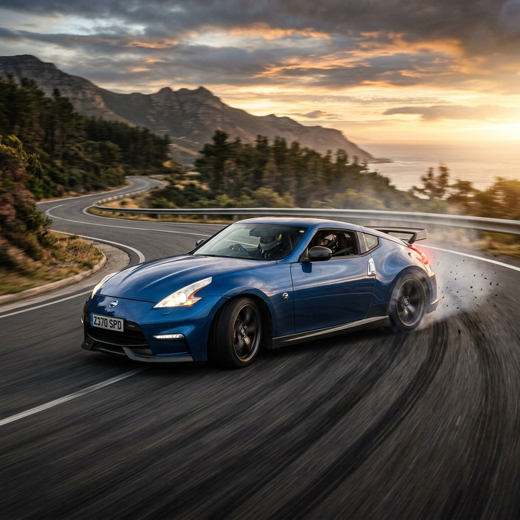 Action Shot: Nissan 370Z Driving Fast