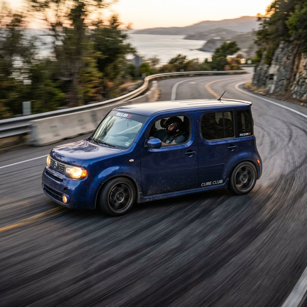 Action Shot: Nissan Cube Driving Fast