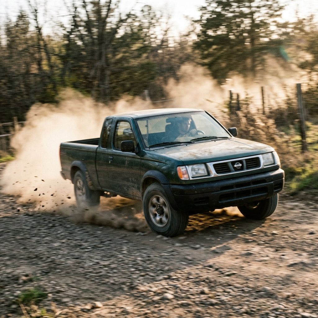 Action Shot: Nissan Frontier Driving Fast