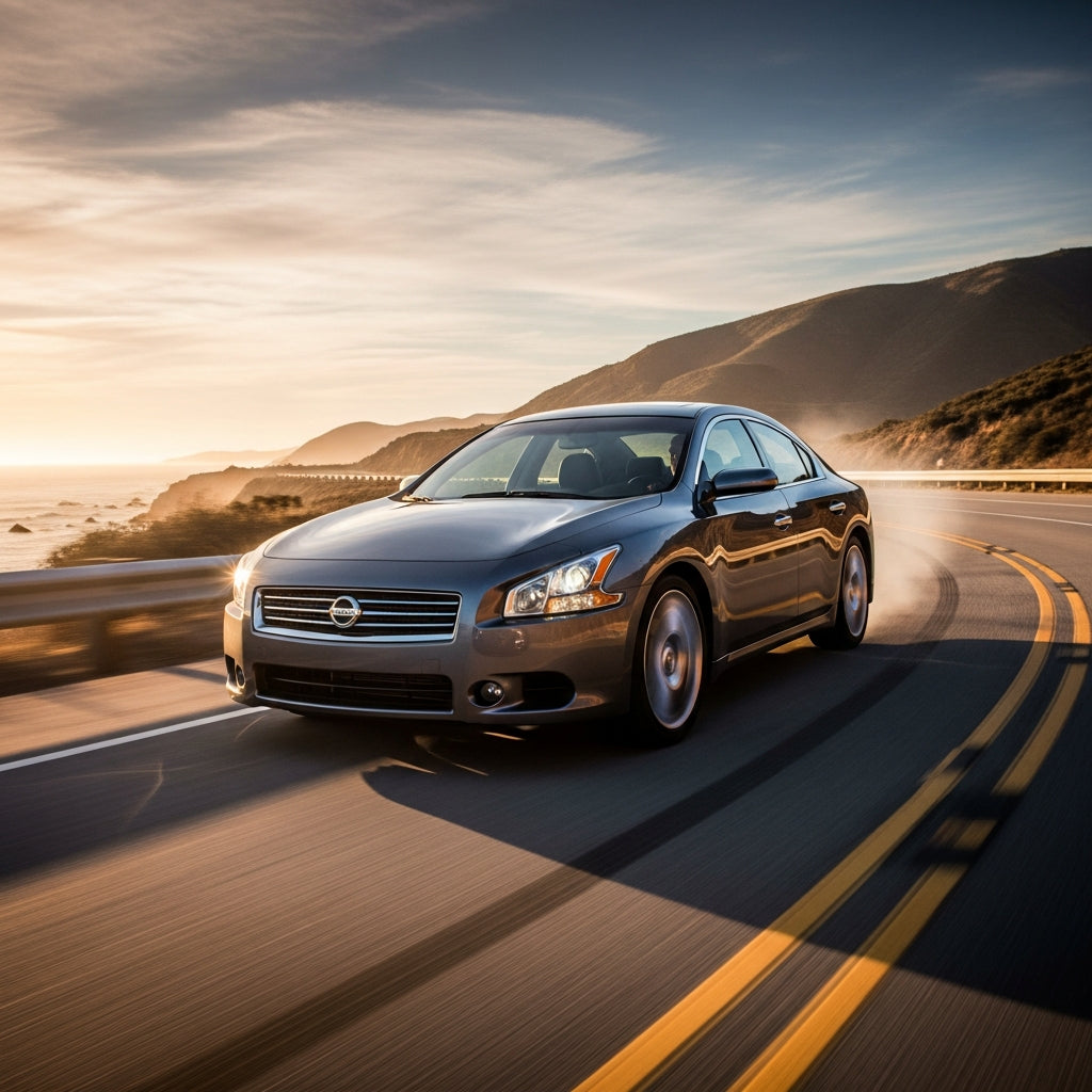 Action Shot: Nissan Maxima Driving Fast