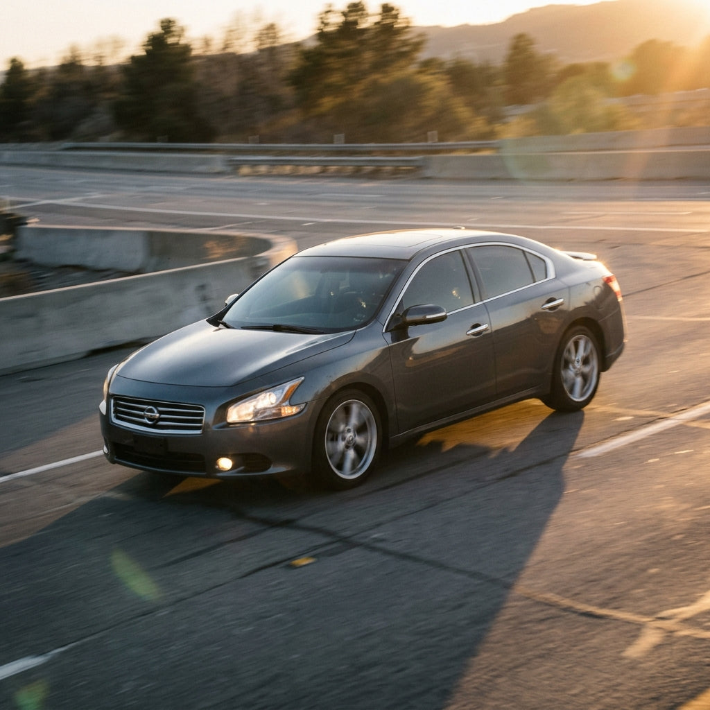 Action Shot: Nissan Maxima Driving Fast