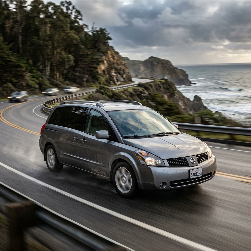 Action Shot: Nissan Quest Driving Fast