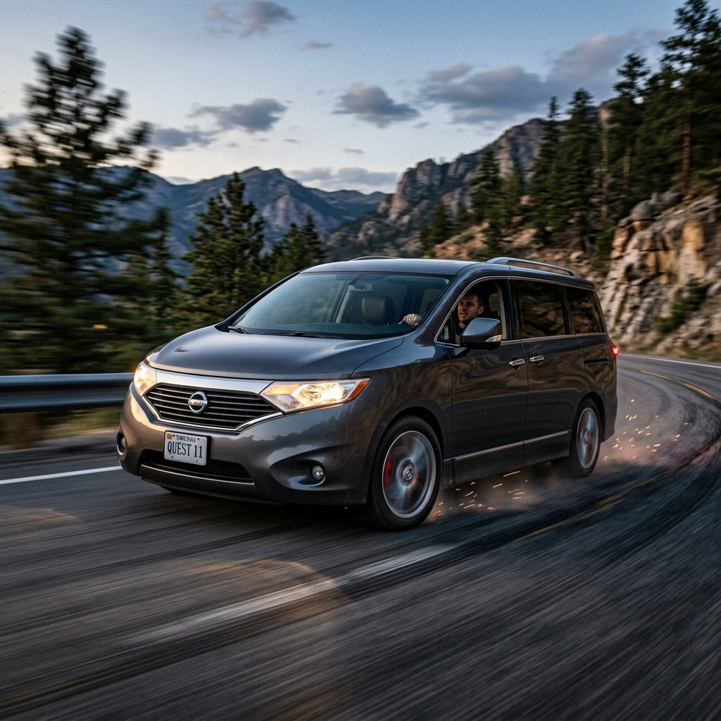 Action Shot: Nissan Quest Driving Fast