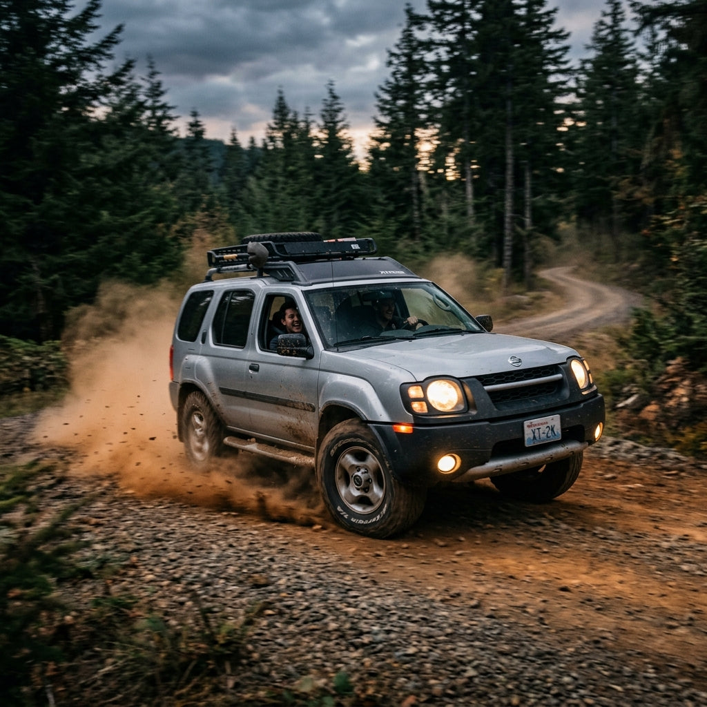 Action Shot: Nissan Xterra Driving Fast