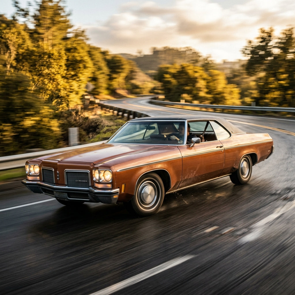 Action Shot: Oldsmobile Delta 88 Driving Fast