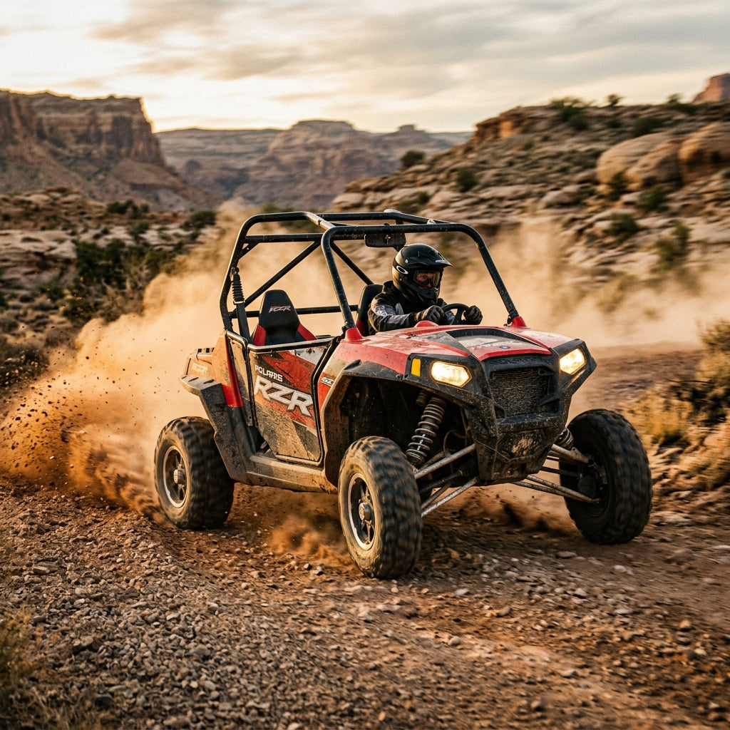 Action Shot: Polaris RZR Driving Fast