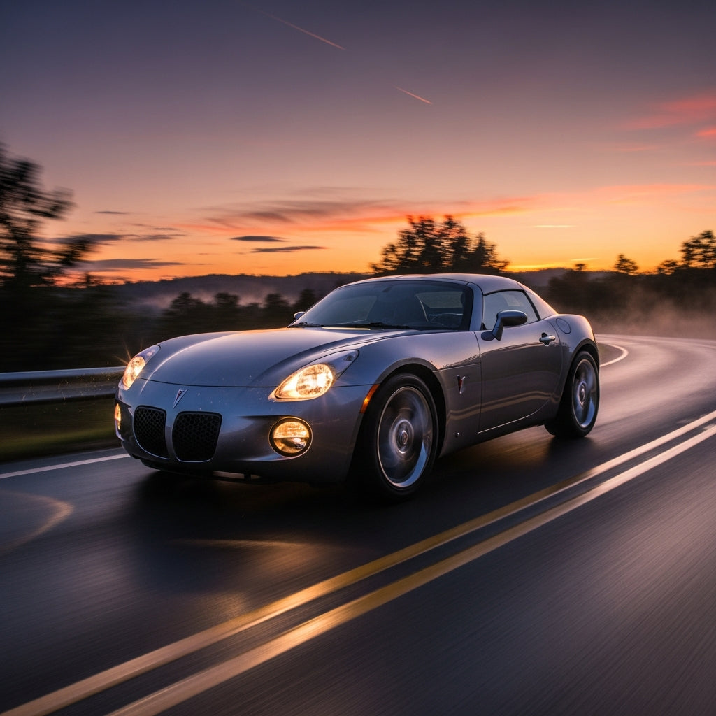 Action Shot: Pontiac Solstice Driving Fast