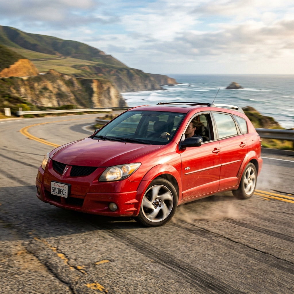 Action Shot: Pontiac Vibe Driving Fast