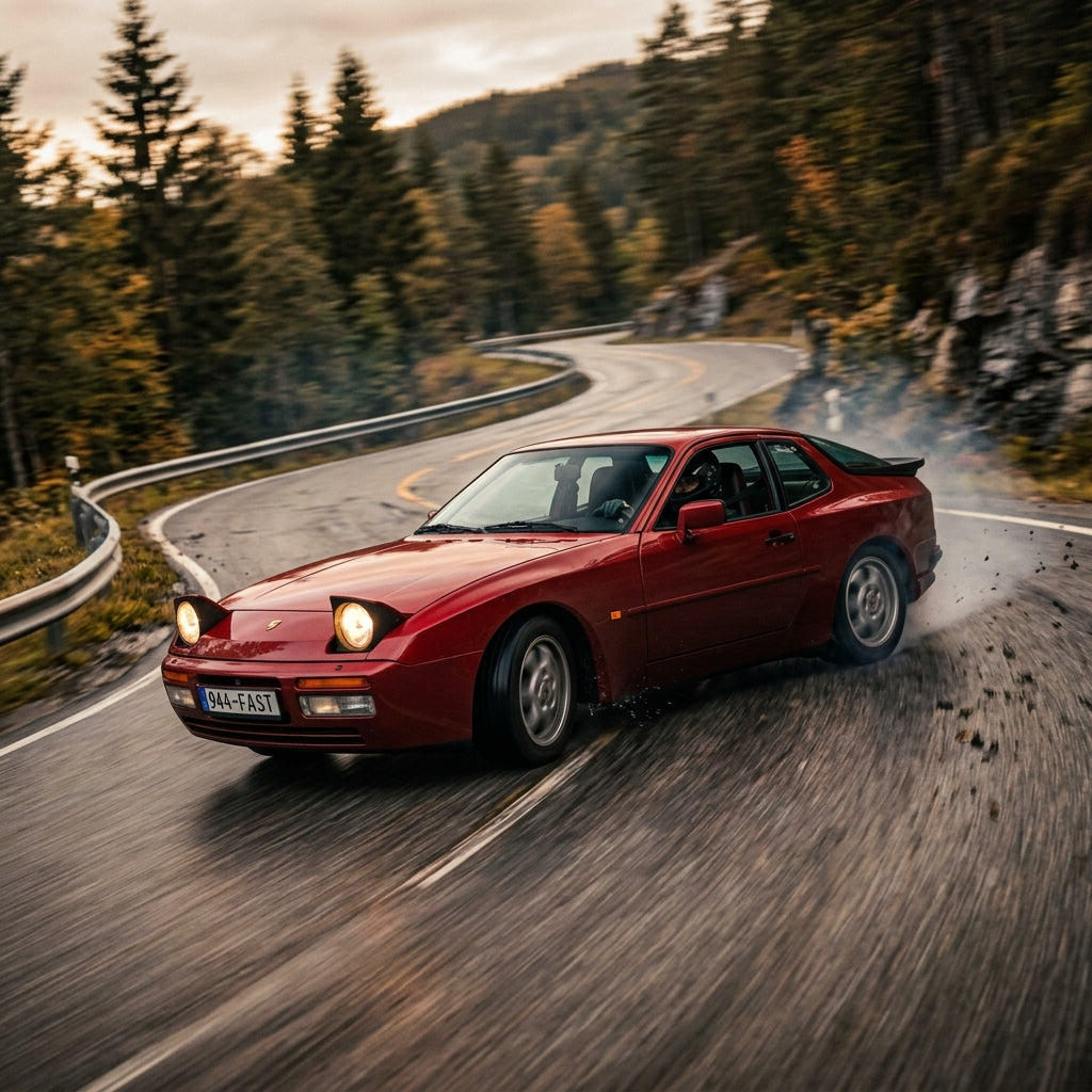 Action Shot: Porsche 944 Driving Fast