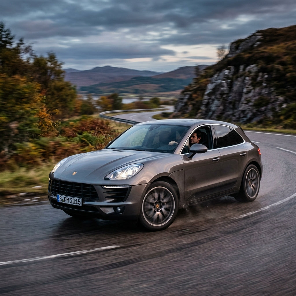 Action Shot: Porsche Macan Driving Fast