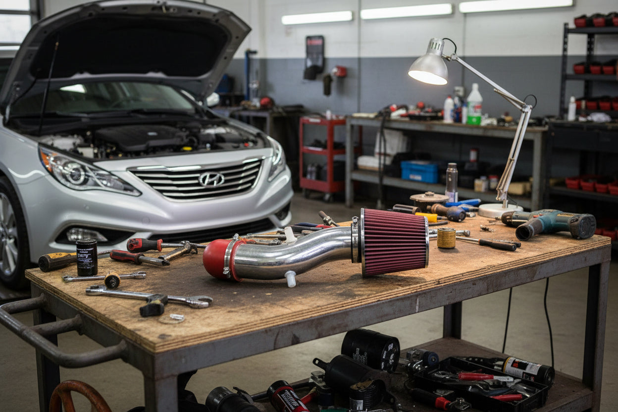 Short Ram Air Intake For Hyundai Sonata/ Kia Optima (2011-2014) with 2.4L L4 Engine Red Default Title