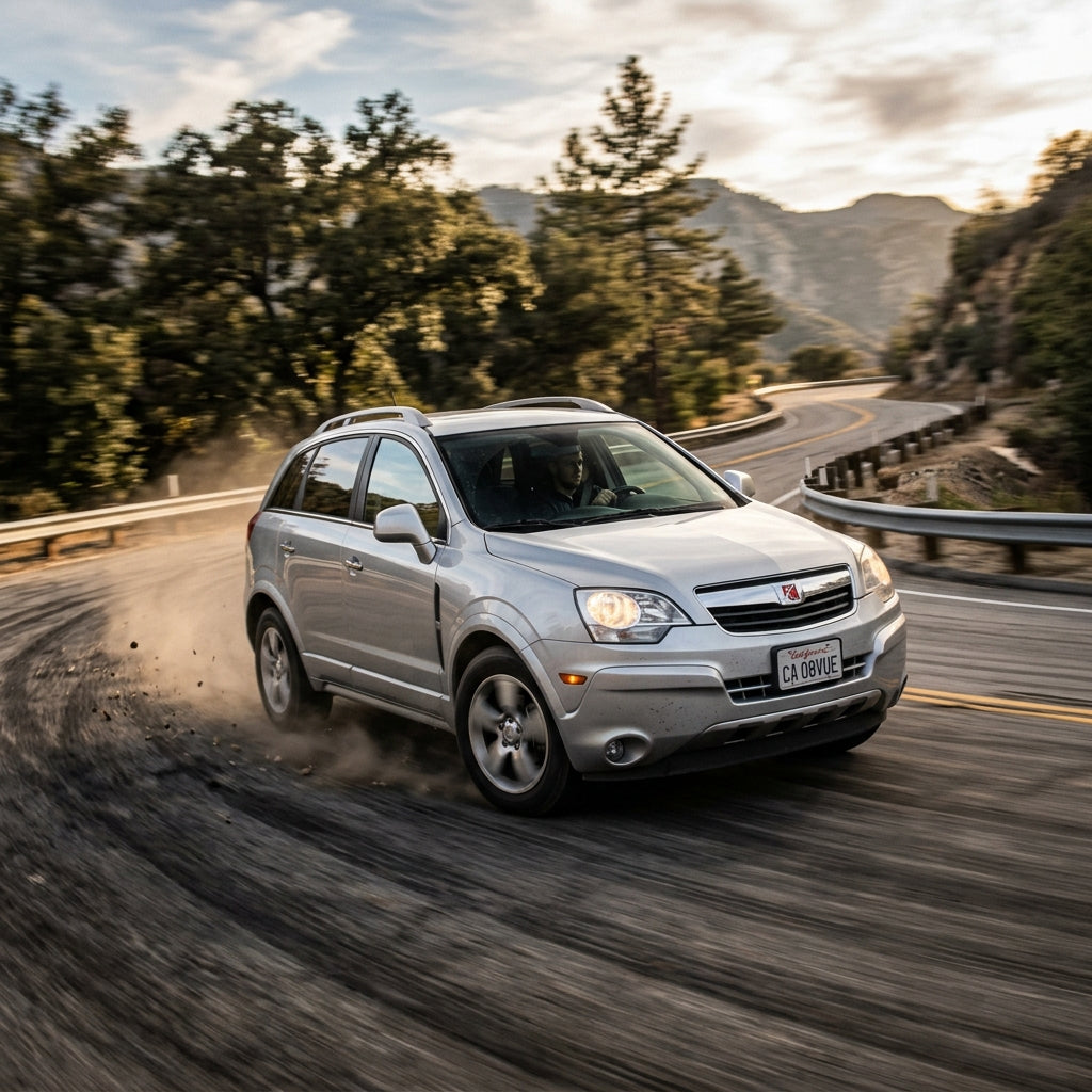 Action Shot: Saturn Vue Driving Fast