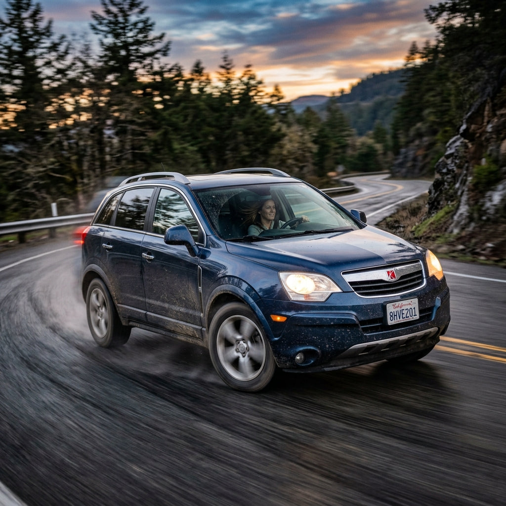 Action Shot: Saturn Vue Driving Fast