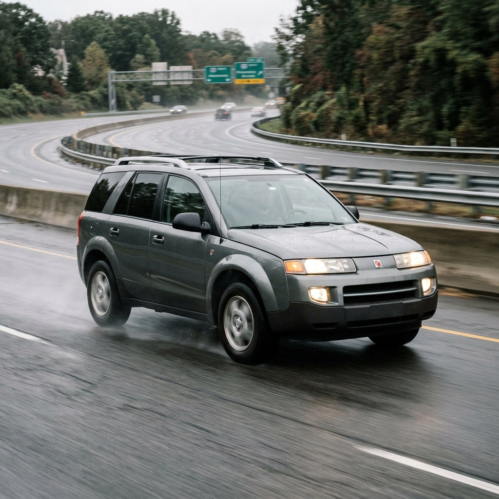 Action Shot: Saturn Vue Driving Fast