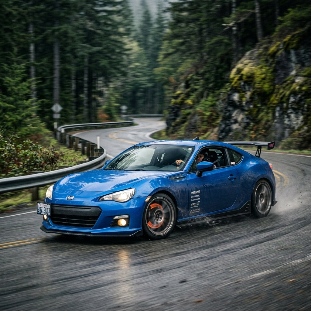Action Shot: Subaru BRZ Driving Fast