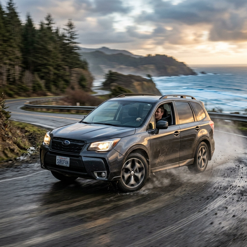 Action Shot: Subaru Forester Driving Fast