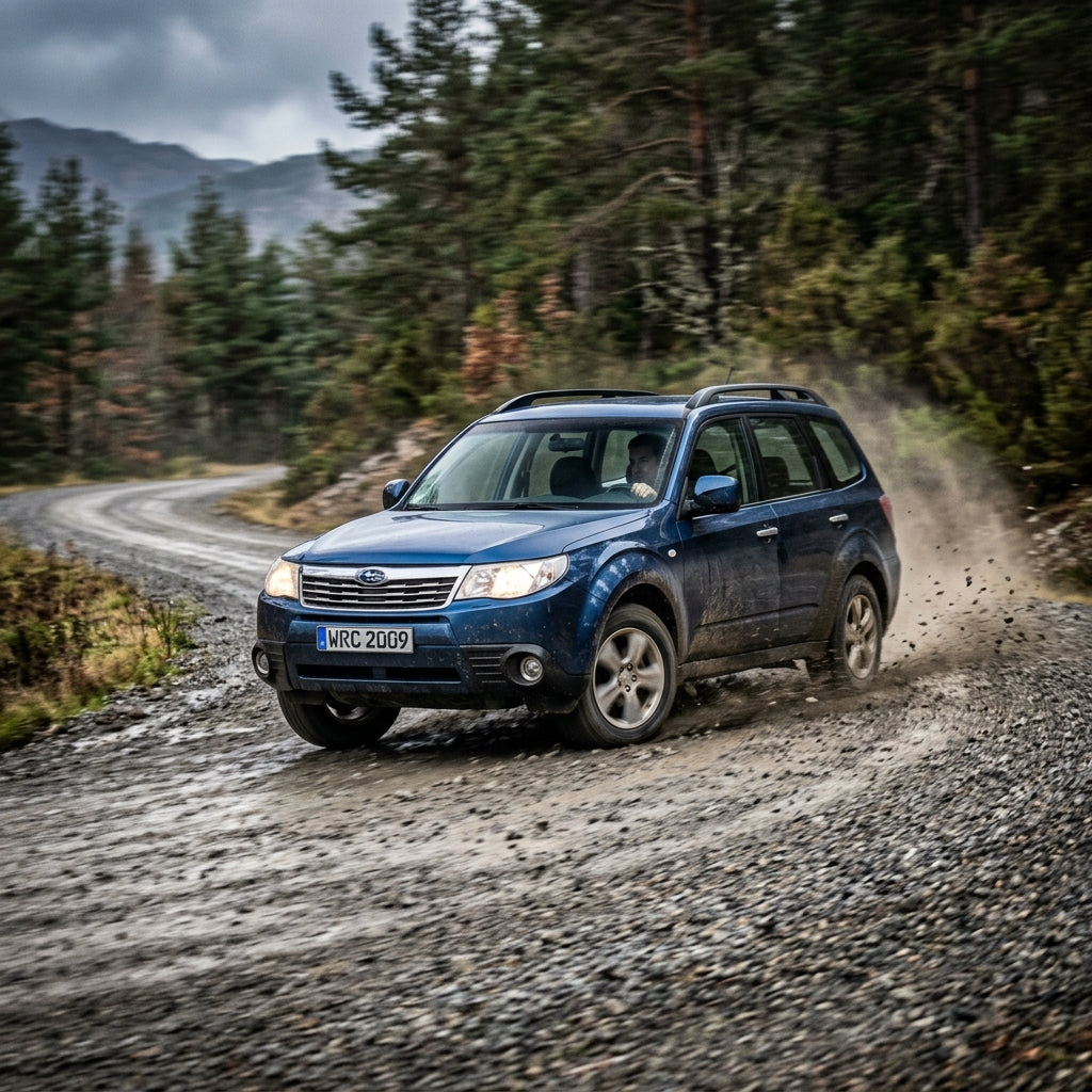 Action Shot: Subaru Forester Driving Fast