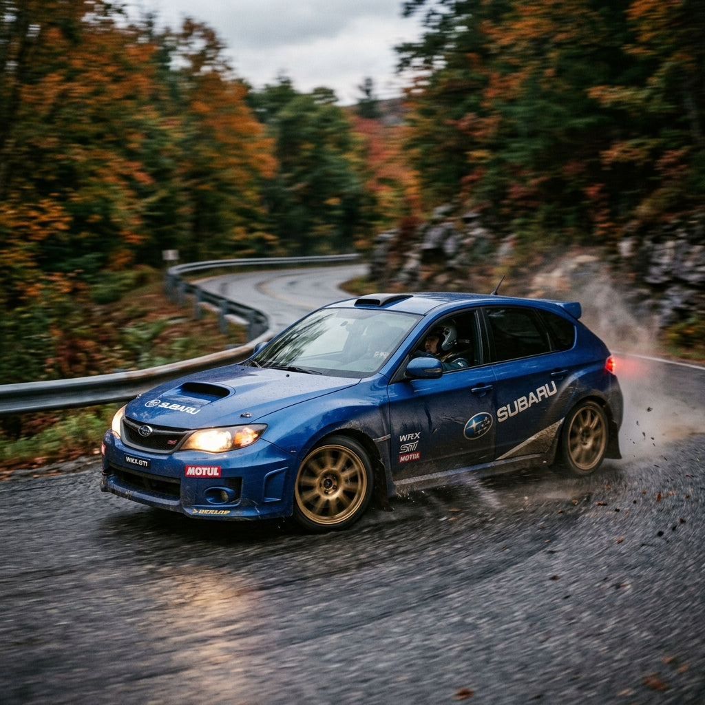 Action Shot: Subaru Impreza Driving Fast