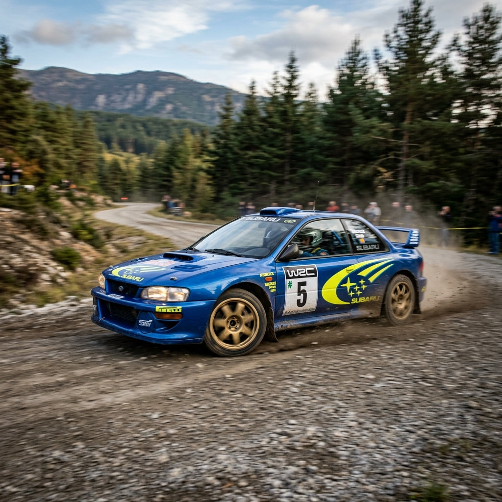 Action Shot: Subaru Impreza Driving Fast