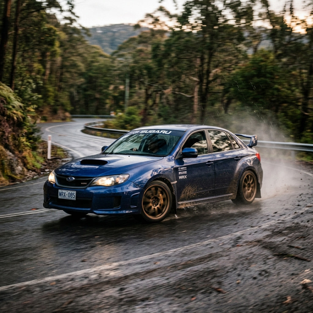 Action Shot: Subaru Impreza Driving Fast