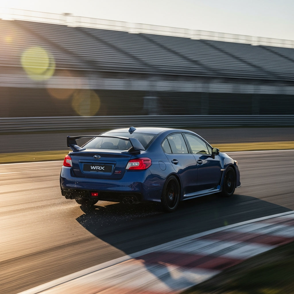 Action Shot: Subaru WRX Driving Fast