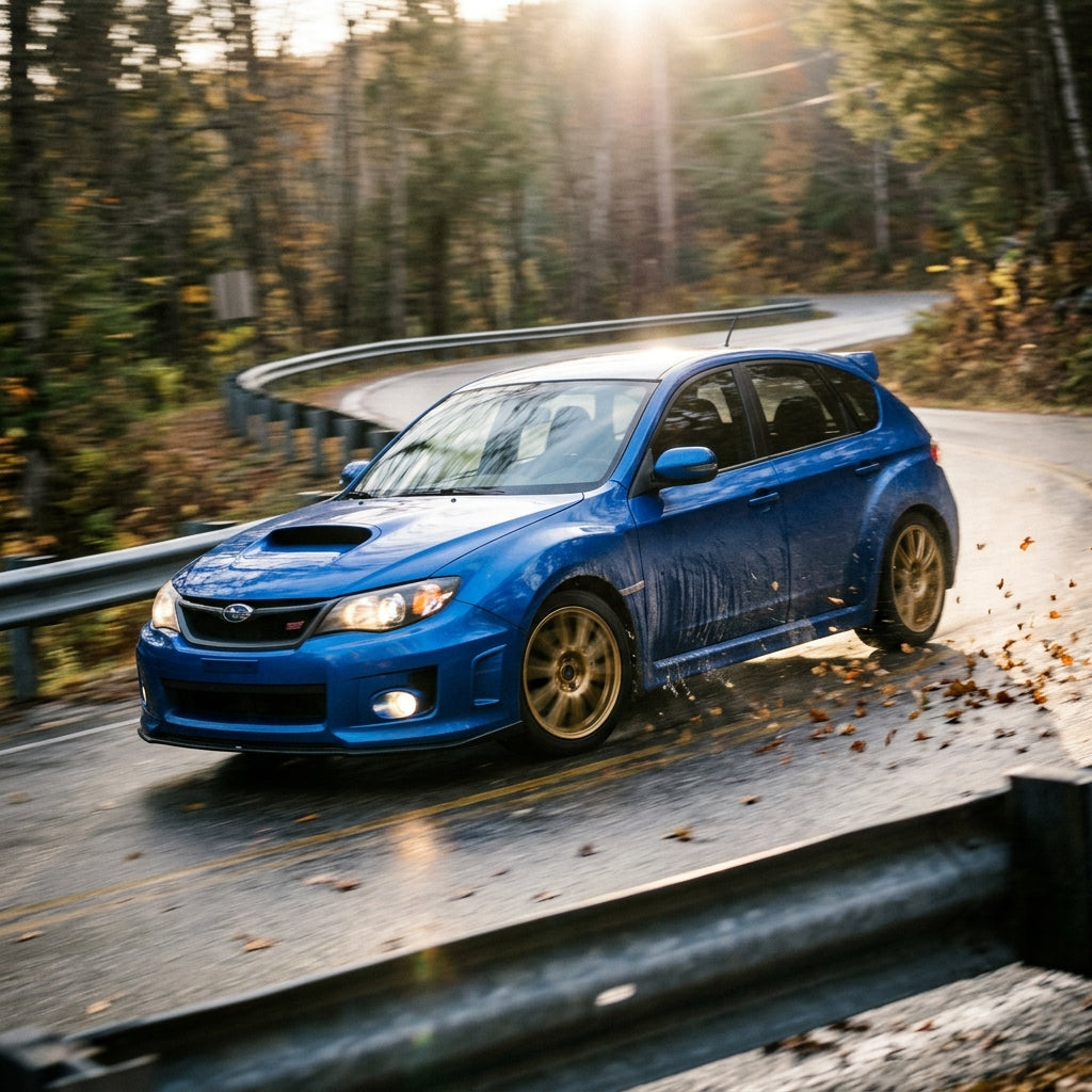 Action Shot: Subaru WRX,WRX STI Driving Fast