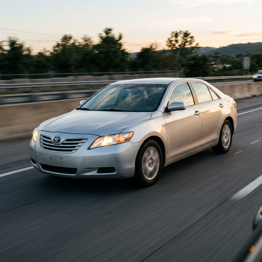 Action Shot: Toyota Camry Driving Fast