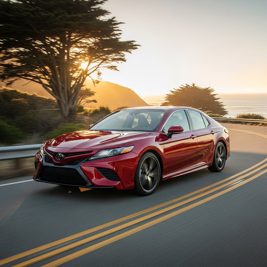 Action Shot: Toyota Camry Driving Fast
