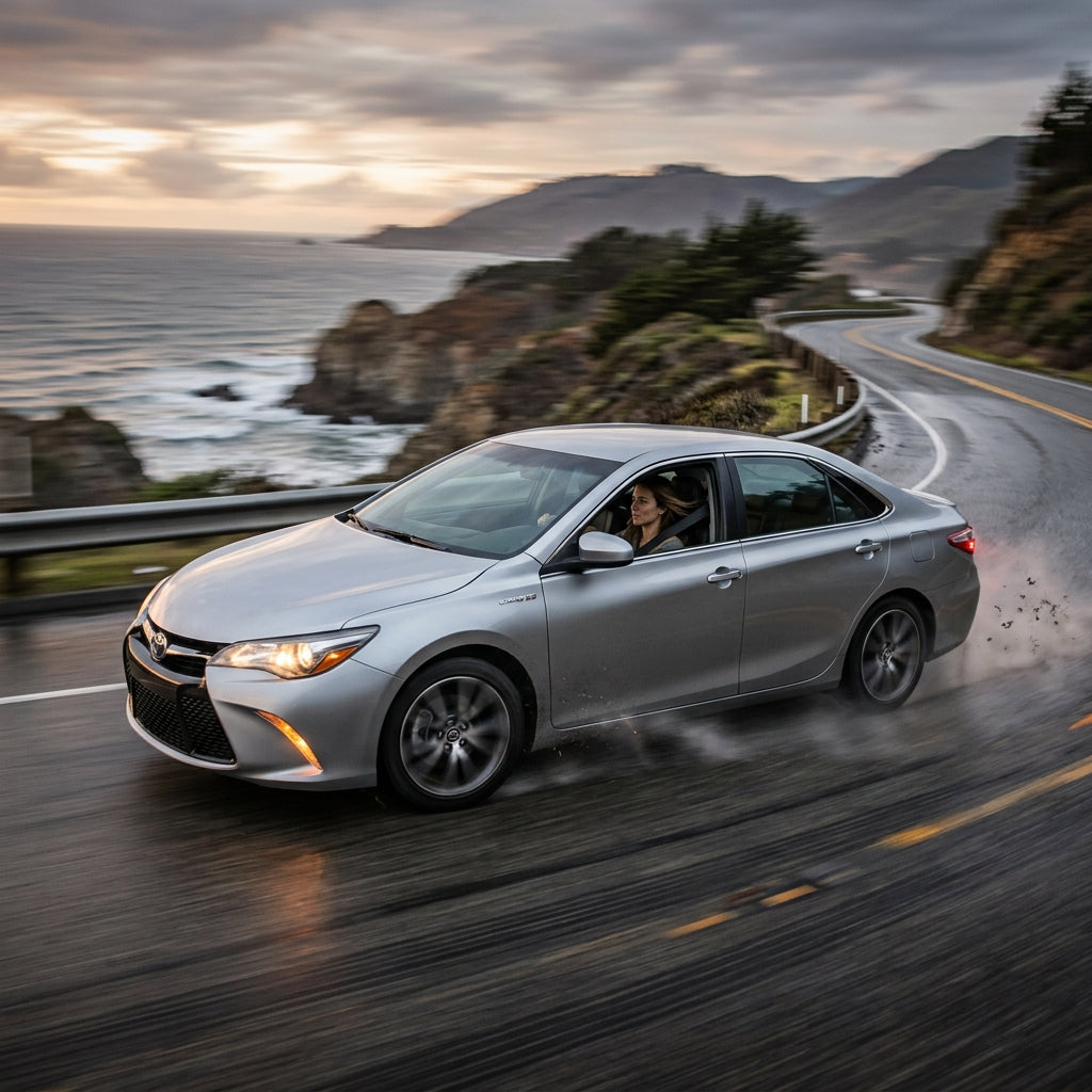 Action Shot: Toyota Camry Driving Fast