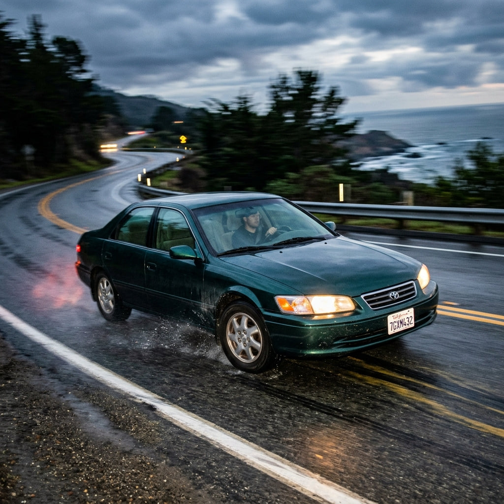 Action Shot: Toyota Camry Driving Fast