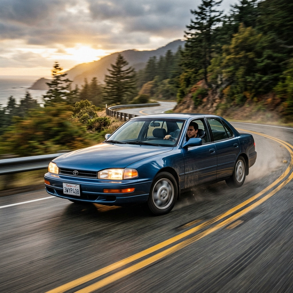 Action Shot: Toyota Camry Driving Fast