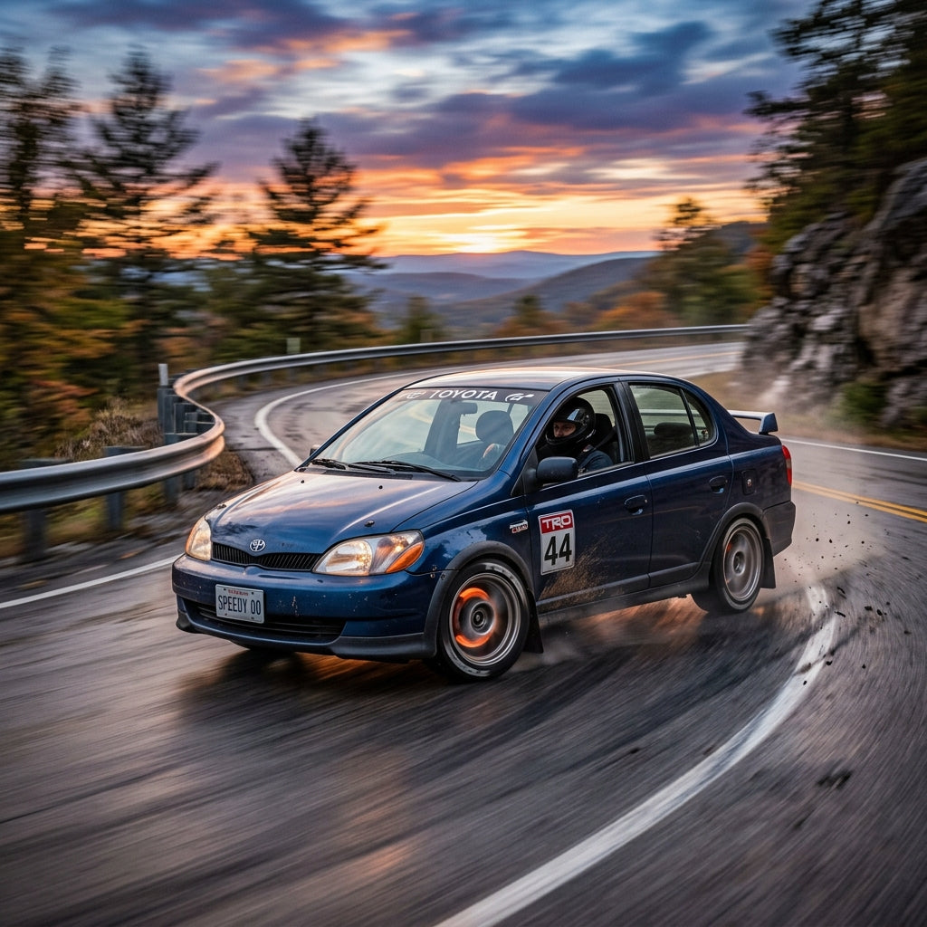 Action Shot: Toyota Echo Driving Fast