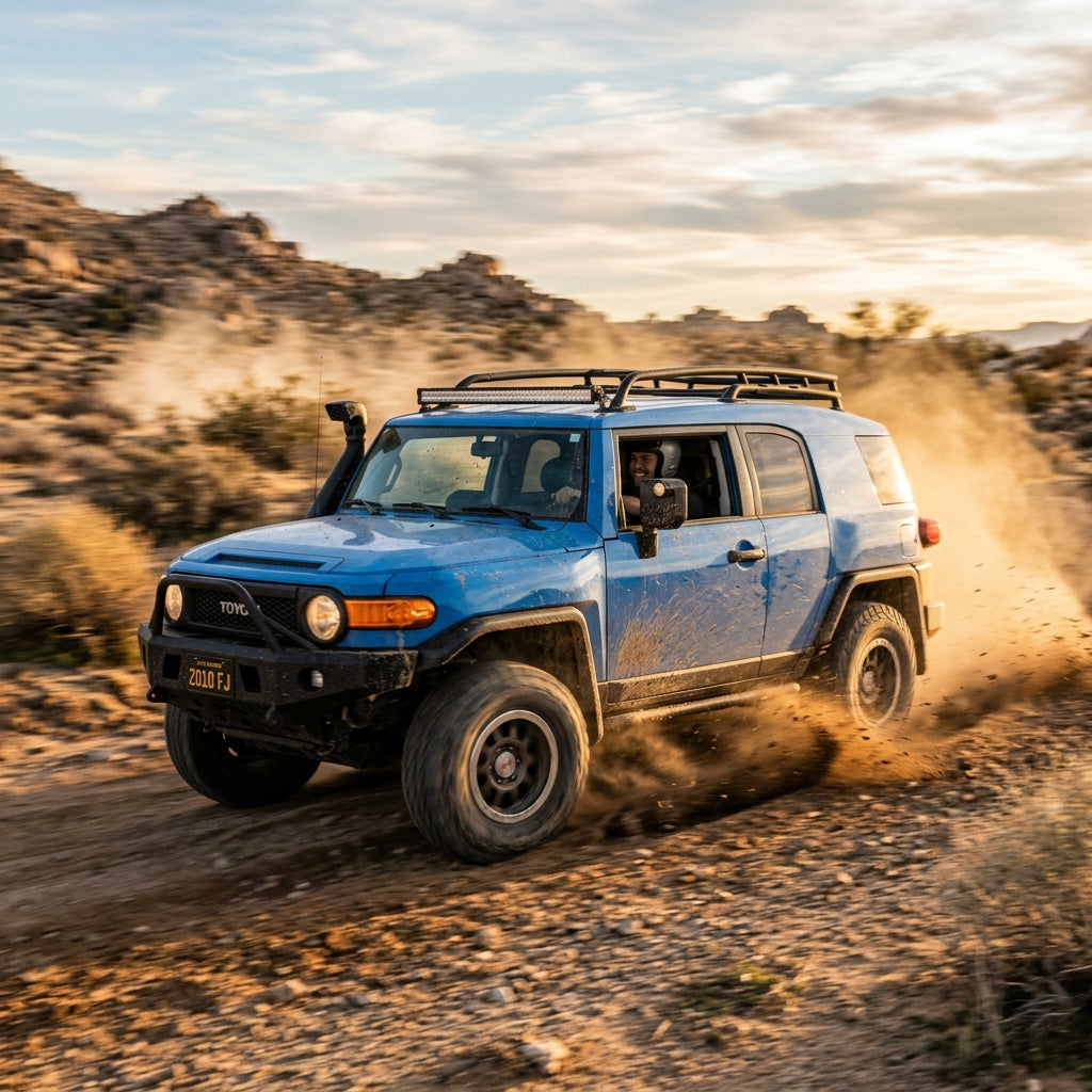Action Shot: Toyota FJ Cruiser Driving Fast