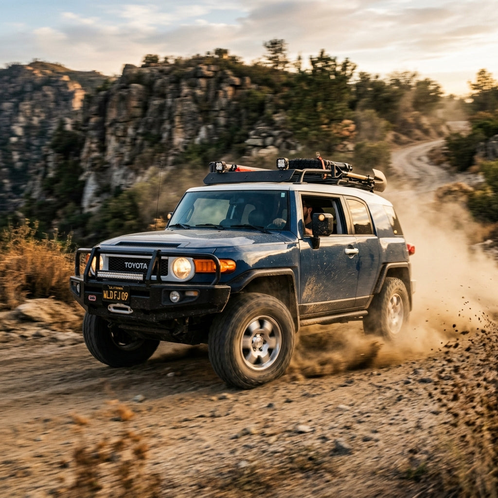 Action Shot: Toyota FJ Cruiser Driving Fast