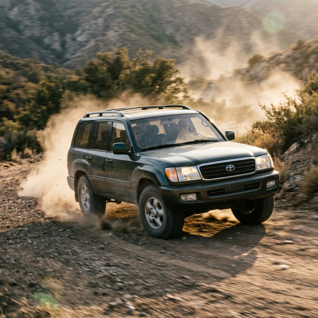 Action Shot: Toyota Land Cruiser Driving Fast