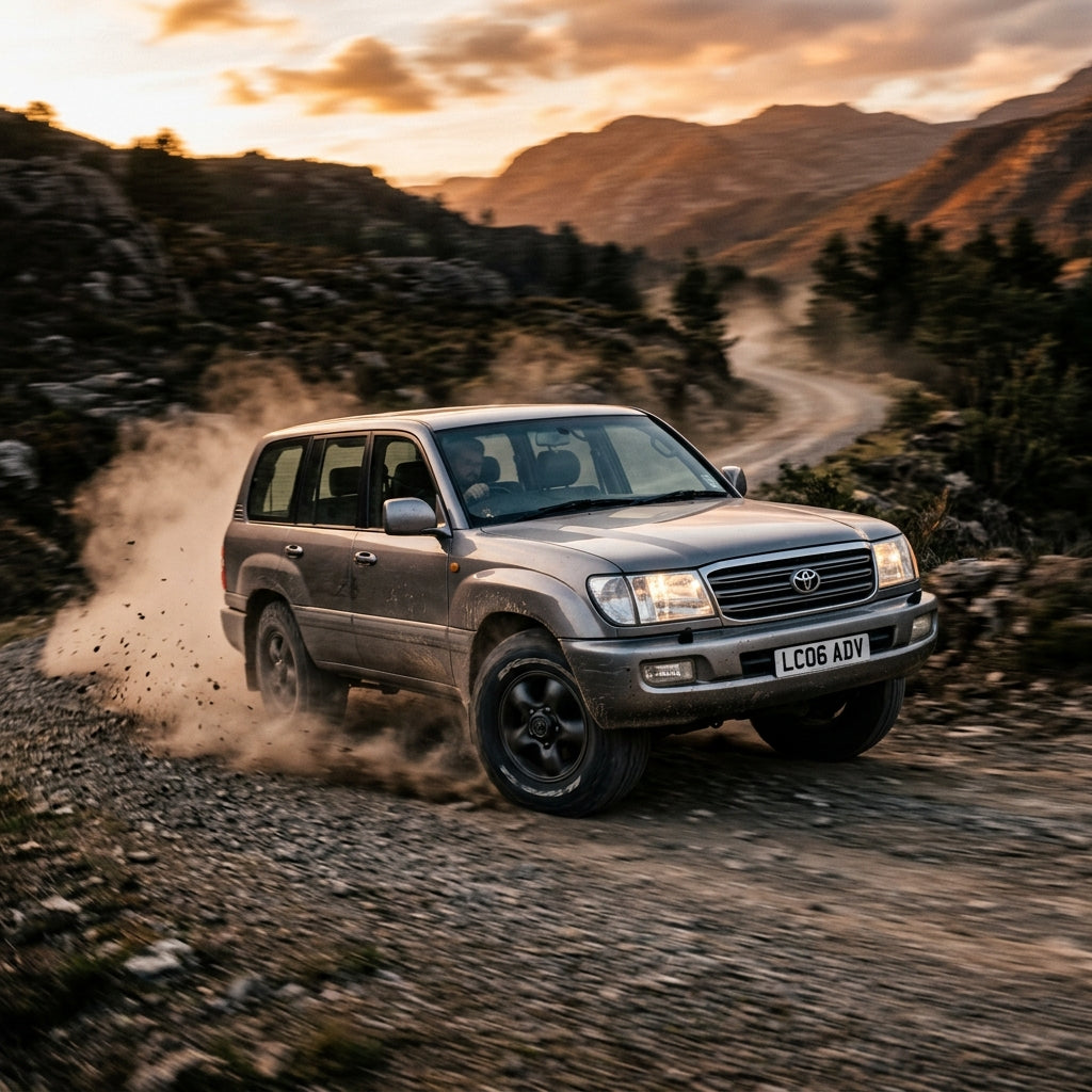 Action Shot: Toyota Land Cruiser Driving Fast