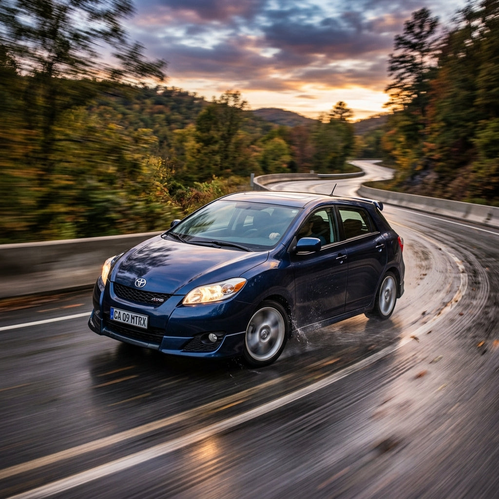 Action Shot: Toyota Matrix Driving Fast